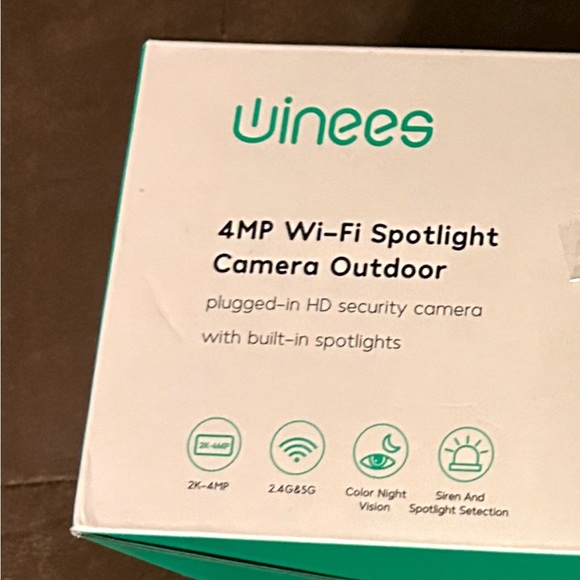 winees 2.4/5 GHz 4MP WiFiwColorNight Vision OutdoorSecurityCameraAlexa F2X Comp - Picture 4 of 13